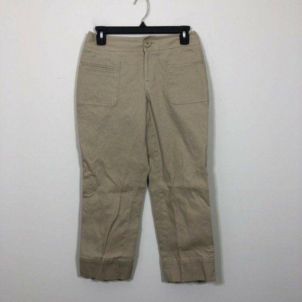 Nine West Pants Women Size‎ 4 Tan Capri Pants